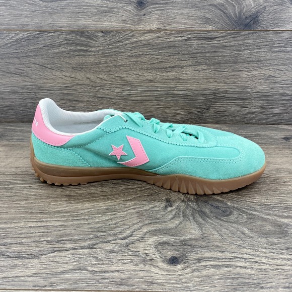 Converse Court Mid Top Sneakers Suede Lace Up Men's Size 7.5 Teal Pink - Picture 3 of 13